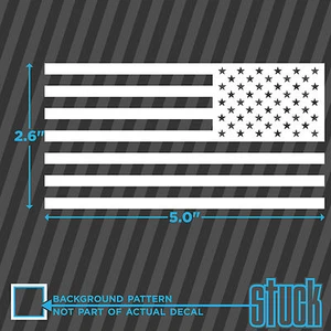 USA Flag REVERSED Government Spec - 5.0"x2.6" - vinyl die cut decal america - Picture 1 of 1