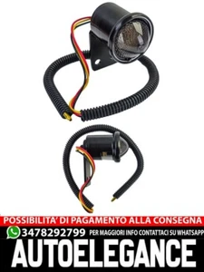 ⭐Luz trasera LED universal negra vintage ahumada para motocicleta con marca E ⭐ - Imagen 1 de 3