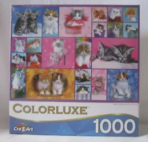 CraZArt Colorluxe 1000 Piece Jigsaw Puzzle Cats Kittens KITTENS II New - Picture 1 of 3