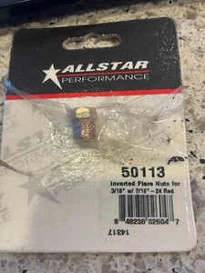 Allstar Performance Inverted Flare Nut 7/16"-24 thread 3/16" Line 50113 - Foto 1 di 1