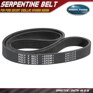 48.12 in Serpentine Belt for Toyota Corolla Ford Escort Cadillac Hyundai Nissan - Picture 1 of 12