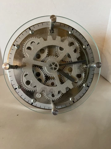 Modern Moving Gears & Cogs Desk Wall Mantle Clock Cover