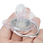 Silicone Baby Pacifier Silver Letters Safe Pacifier With Lid For Infant