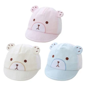 Lovely Baby Mesh Baseball Caps Cute Bear Newborns Fetal Caps for Fashion Summer - Picture 1 of 11
