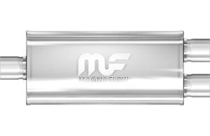MagnaFlow Muffler Stainless Steel 24X5X8 3X2.5/2.5 Center/Dual