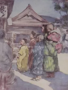 Japan WATCHING THE PLAY Original 1901 Colour Print by Mortimer Menpes - Picture 1 of 2