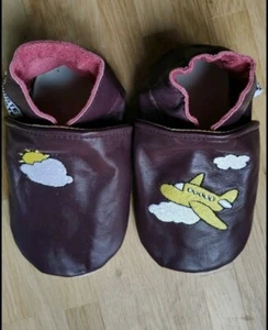 Echtes Leder Krabbelschuhe, Hausschuhe, Lauflernschuhe Gr. XL - Bild 1 von 9