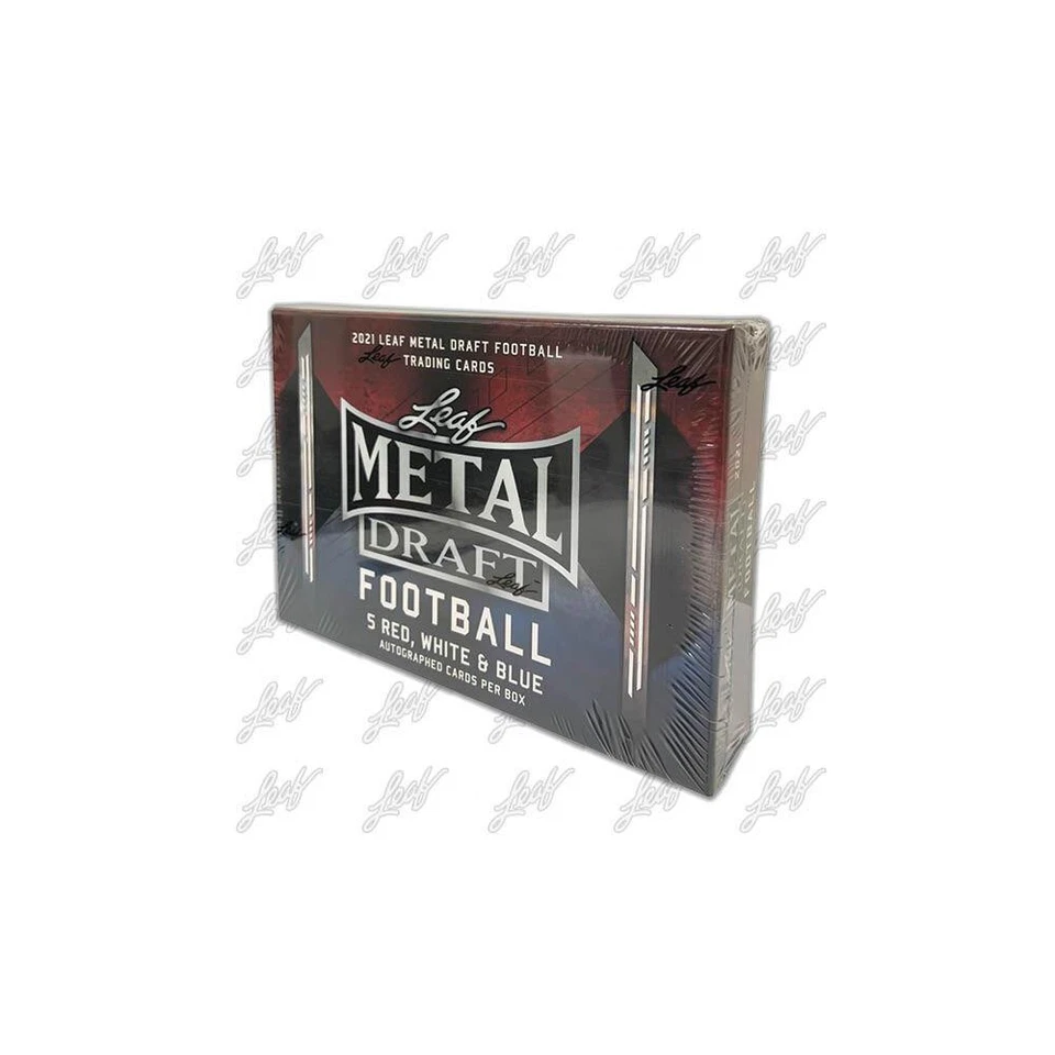 2021 Leaf Metal Draft Football Red, White and Blue Box - Image 1 of 1