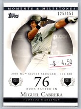 2005 Topps Black Miguel Cabrera /54 Florida Marlins #240