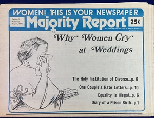 Vintage Majority Report Feminist Woman Magazine Lesbian Marriage 1975 Vintage - Picture 1 of 7