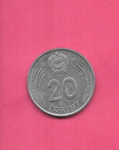 HUNGARY KM630 1989 XF-SUEPR FINE-NICE CIRCULATED OLD HUGE-LARGE 20 FORINT COIN - Picture 1 of 1