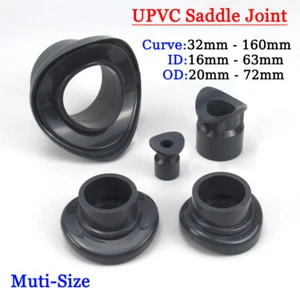 UPVC Plastic Saddle Interface Saddle Connector Arc Substitute Tee Water Fittings - Picture 1 of 11