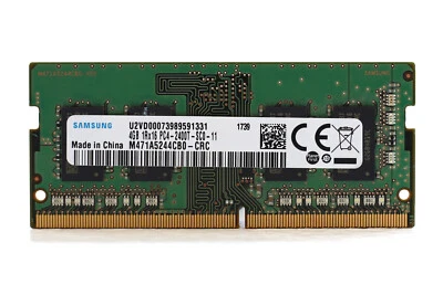 Samsung 4GB 1Rx16 PC4-2400T-SC0-11 SODIMM Laptop Memory P/N: M471A5244CB0-CRC - Image 1 of 3