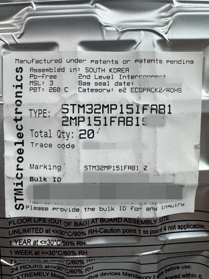 1pcs | STM32MP151FAB1 | STM | MPU | New | Free Shipping - Image 1 of 1