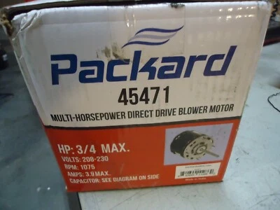 5-5/8" Multi-Horsepower Direct Drive Blower Motor 3/4-1/5 HP 208-230V 1075 RPM - Image 1 of 2