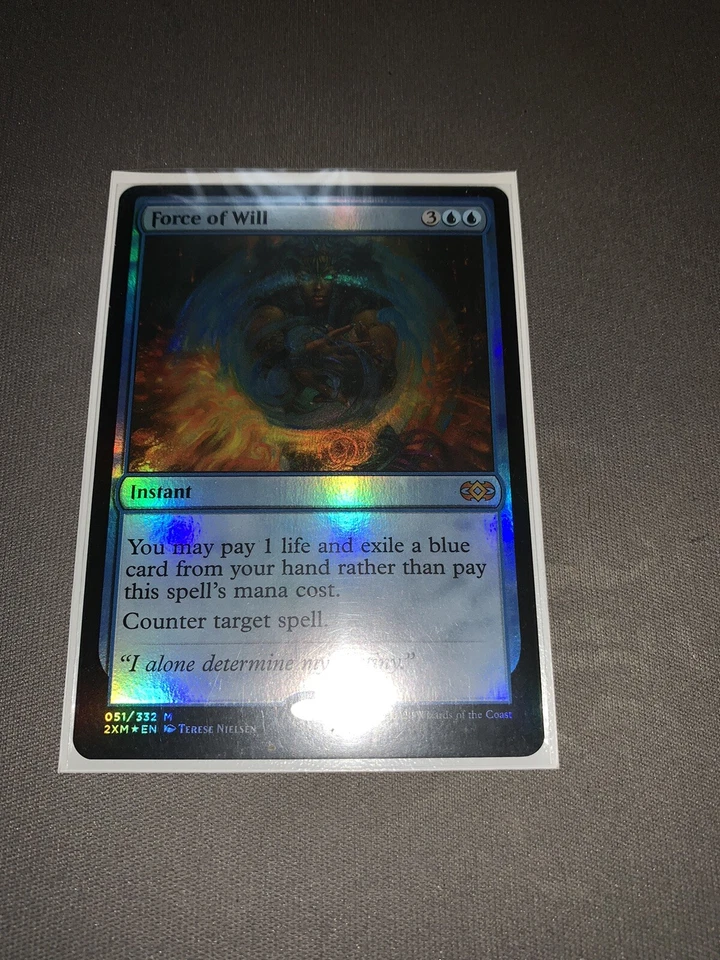 Mtg Singles - Force of Will - Double Masters - Foil Mythic Rare - LP - Image 1 of 1