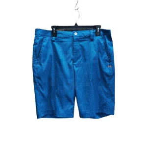 Pantalones cortos Under Armour talla 36 turquesa y negro a cuadros - Imagen 1 de 4
