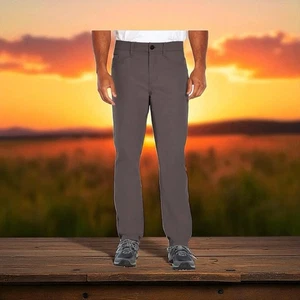 Orvis Trek Pants Mens 36X32 Stretch Zip Pockets Forged Iron/Gray Water Repellent - Picture 1 of 10