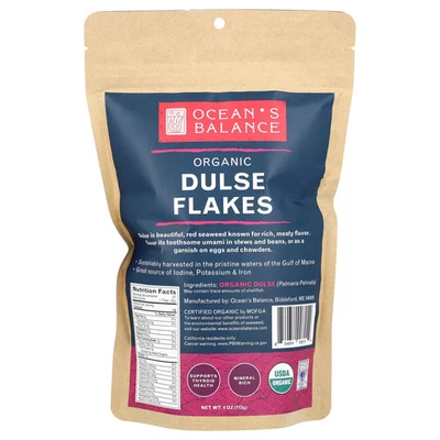 Organic Dulse Flakes, 4 oz (113 mg) - Image 1 of 2