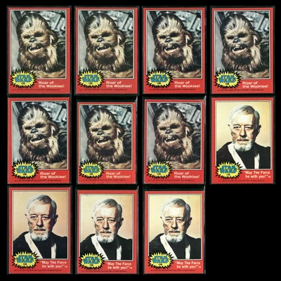 Star Wars 1977 Topps Lot (11) Ben Obi-Wan Kenobi Chewbacca Vintage 1st Ed - Image 1 of 4