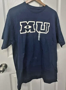 ^New Disney Monsters University T-Shirt Men's MU Logo Design Graphic Tee Size L - Picture 1 of 2