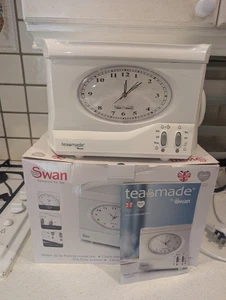 Retro Swan Teasmade STM201N Teamaker & Alarm Clock Tested and working With Box. - Picture 1 of 15