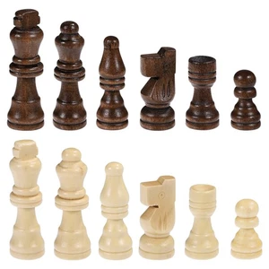 Set Scacchi 32PCS Gioco Scacchi Pezzi Scacchi Legno Solo Pezzi Senza Scacchiera - Foto 1 di 12