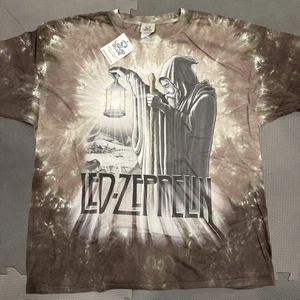 Vintage LED ZEPPELIN Rock Band Hermit Tye Dye T-Shirt Liquid Blue 2006 Herren 2XL NEU - Bild 1 von 11