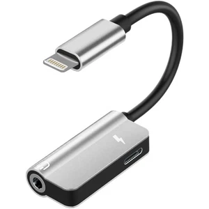 2-in-1 8-Pin auf 3,5mm Kopfhörer Klinke Adapter Audio Ladegerät Splitter Adapter Silv - Bild 1 von 7