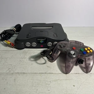 Nintendo 64 N64 Spielkonsole. Kabel & Controller NUS-001 nur Teile/Reparatur lesen - Bild 1 von 10