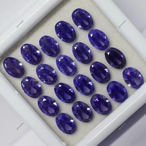 Oval Cut Purple 5x3 mm 9 Pcs Natural Untreated Tanzanite CERTIFIED Gemstone - Picture 1 of 9
