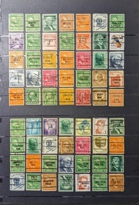 US stamps, 63 precancels from Humboldt to Malmo, Nebraska. Ship O/S $2 - Picture 1 of 21