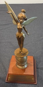 Tinker Bell Bronze Statue 25-year Disney Service Award with Original Name Plate - Picture 1 of 8