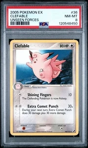 2005 Pokemon EX Unseen Forces 36 Clefable Near Mint - Mint PSA 8 - Bild 1 von 3