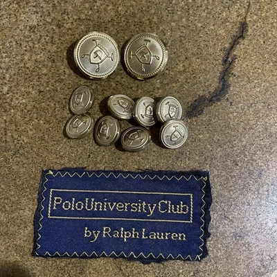 Polo Ralph Lauren REPLACEMENT BUTTONS set of 10 WATERBURY blazer suit gold - Image 1 of 4