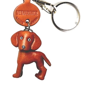 Llavero de cuero 3D hecho a mano Weimaraner *VANCA* hecho en Japón #56789 - Imagen 1 de 12