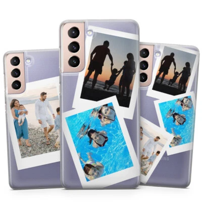 PERSONALIZADO Polaroid Foto Imagen Personalizada Collage Estuche Plástico PARA SAMSUNG S22 Foto 1 de 4