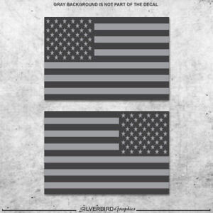 2x Light and dark gray flag / decal / mirror / vinyl / sticker / America / 3M