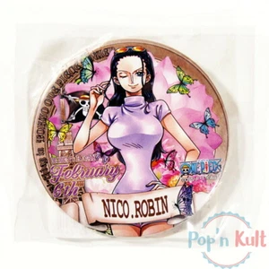 One Piece Nico Robin Birthday Tokyo Tower Memorial Can Badge Button [JAP] NEW - Picture 1 of 2