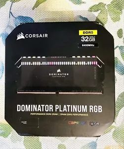 BRAND NEW CORSAIR DOMINATOR PLATINUM RGB 32GB (2x16GB) DDR5 DRAM 6400MHz - Picture 1 of 2