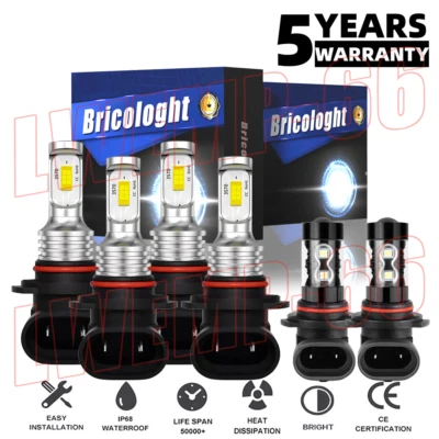 Farol de LED + lâmpadas de neblina para Toyota Sienna Van 2006 2007 2008 2009 2010 - Imagem 1 de 4