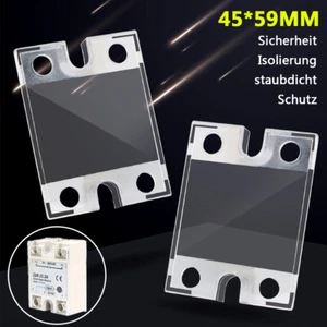 45*59mm Transparente Staubdicht Abdeckung Schutzhülle für Halbleiterrelais SSR - Picture 1 of 8