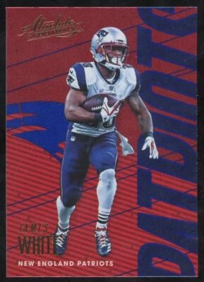 2018 Panini Absolute James White Spectrum Blue Parallel Patriots #67 - Image 1 of 2