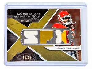 2008 SPx Winning Materials SPX Dual Patch #WMBO Dwayne Bowe /15 Chiefs - Picture 1 of 2
