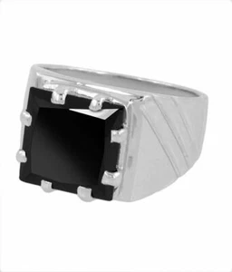 Anillo Diamante Negro Regalo Aniversario Tungsteno Cuadrado 7.70 Ct Corte 925-Esterlina AAA - Imagen 1 de 5