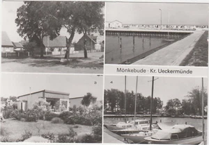 Foto AK DDR Mönkebude - Kreis Ückermünde ! Dorfstrasse - Bungalows - Hafen ! - Bild 1 von 2
