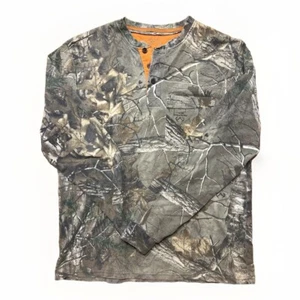 Real Tree Thermal Long Sleeve Shirt Size M Camouflage Knit Hunting - Picture 1 of 7
