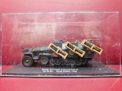 Atlas German SdKfz Sd.Kfz. 251 ausf.C Wurfrahmen 40 1942 Wehrmacht WWII 1:43 MIB - Image 1 of 4