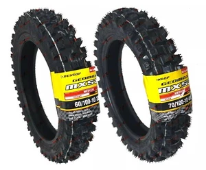 Dunlop 50 Tires 60/100-10 70/100-10 CRF50 XR50 TTR 50 Front 2.50-10 Rear MX53 - Picture 1 of 10