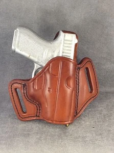 OWB Glock 43x Leather Pancake Holster by ETW Holsters...Hickory, NC - Picture 1 of 8